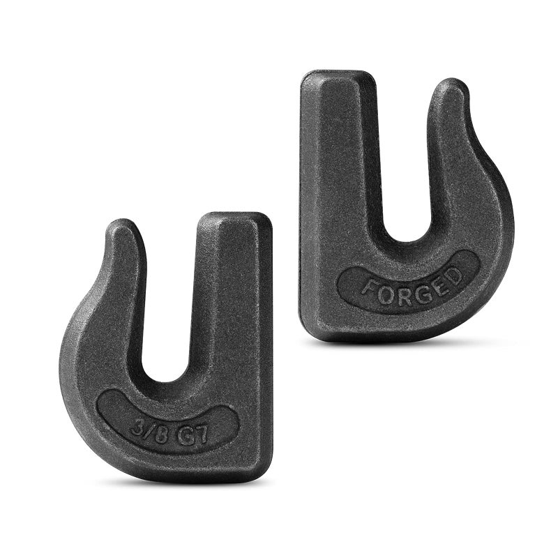 High-PQ 6Pack 3/8'' Weld-On Forged Clevis Grab Chain Hooks  Heavy Duty Forged Grade 70 Grade Utility Hook Weldable for Trailer Truck  Rigging  Car  SUV  RV  UTV  Tractors Loader Bucket-6600 LBS Capacity - Image 3